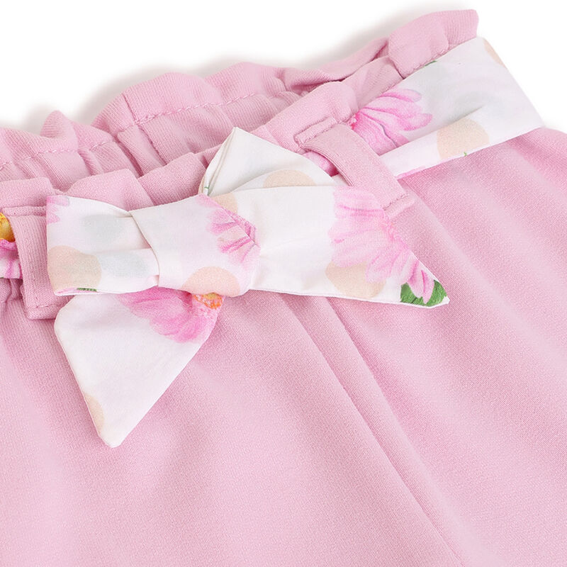 Girls Light Pink Solid Trouser image number 2